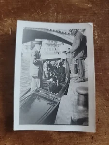 Venice Italy Grand Channel Gondola Vintage 1927 Tourist Photo Snapshot - Picture 1 of 2