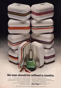 1968 Nine Flags: No Man Should Be Without Country Vintage Print Ad - Bild 1 von 1