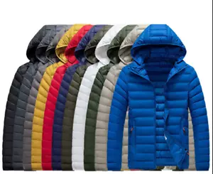 Abrigo de invierno ultraligero desmontable con capucha acolchada chaqueta abrigo burbuja chaqueta para hombre - Imagen 1 de 29