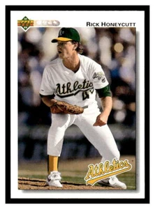 1992 Upper Deck #684 Rick Honeycutt - Oakland Athletics - Picture 1 of 2