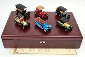 Matchbox Vintage Cars Wooden display box Ford Opel Benz Packard Daimler Maxwell - Picture 1 of 6