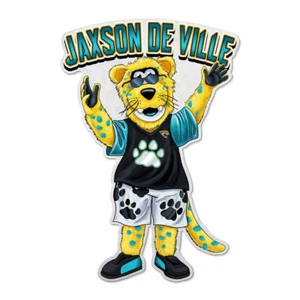 Jacksonville Jaguars Pennant Shape Cut Mascot Design - Picture 1 of 1