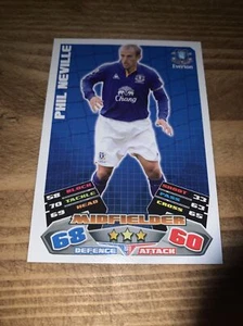 Phil Neville Everton Match Attax 2011/12 Football Card - Picture 1 of 2