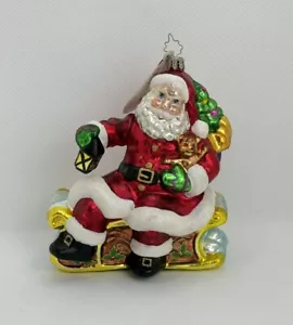 Christopher Radko 20th Anniversary Glass Christmas Ornament Santa Rest A Spell - Picture 1 of 14