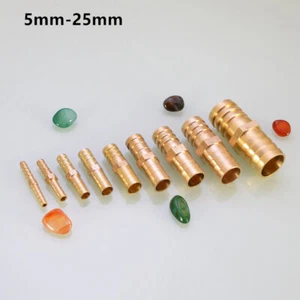 5mm-25mm Brass Hose Fitting Barb Male Female Thread Straight Connector Coupler - Picture 1 of 17