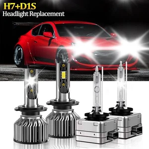 For Hyundai Genesis Coupe 2013-2016 H7+D1S LED HID Headlight High Low Beam Bulbs - Picture 1 of 11