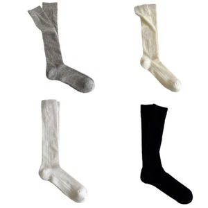 Women s Knee High Socks Mesh Knee High Stockings Cotton Socks Loose Socks - Picture 1 of 12