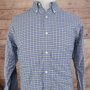 ROUNDTREE & YORKE BLAU GRÜN KARIERTES BUTTON-DOWN-HEMD HERREN GRÖSSE L LARGE - Bild 1 von 6