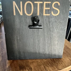 Farmhouse Country Kitchen Wood Painted Recipe Note Clip Holder - Picture 1 of 8