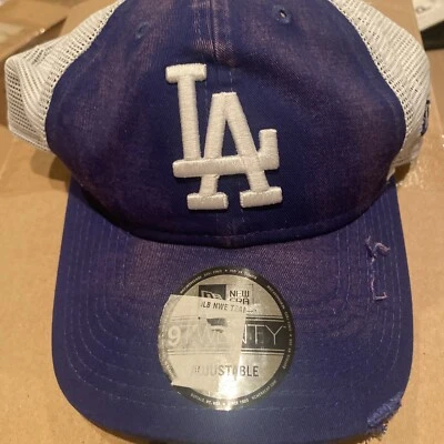 Gorra de béisbol con cierre a presión 9FIFTY rústica usada del equipo MLB de los LA Dodgers New Era Foto 1 de 4