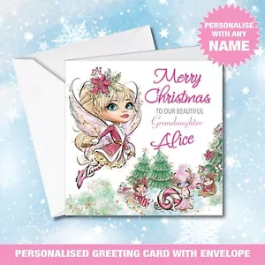 Personalisierte Weihnachtskarte Tochter Enkelin Nichte Cousine Schwester Fee 225 - Bild 1 von 6