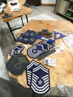 Large Lot Of US Air Force Chief Master Sergeant Patches Stripes Etc.