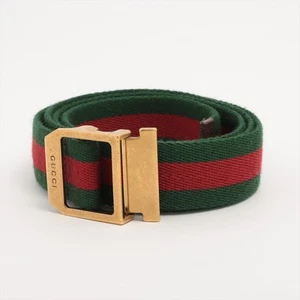 Gucci Sherry Line Belt canvas green x red - Picture 1 of 6