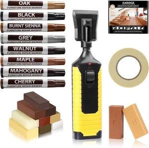 Laminate Vinyl Floor Repair Kit with Heat Pen, 11 Colors Hardwood Wax... - Picture 1 of 7