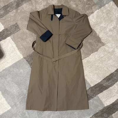 Винтажный London туман женщин коричневый подпоясанный пальто Тренч - размер 14 - Изображение 1 из 4