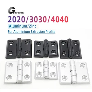 Aluminum/Zinc Door Hinges cast For Aluminium Extrusion Profile 2020 3030 4040 - Picture 1 of 50