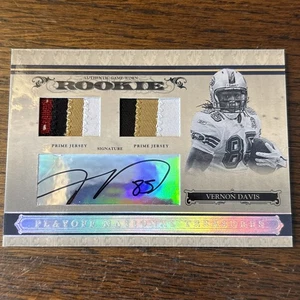2006 Playoff National Treasures Rookie Vernon Davis Rpa Game Worn 4 Color Patch - Bild 1 von 3
