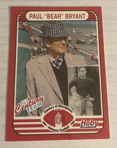 PAUL “BEAR” BRYANT / ALL CENTURY TEAM /ALABAMA FOOTBALL CARD #4 / SUPER RARE - Picture 1 of 3