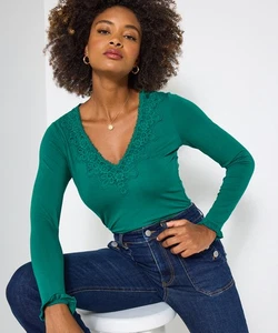 Joe Browns Women's Asymmetric Button Detail Jersey Top - Picture 1 of 37
