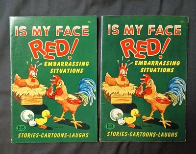 LOT OF 2 IS MY FACE RED! Cartoons Stories Laughs 1945 Humor Magazine BEST BOOKS Foto 1 de 4
