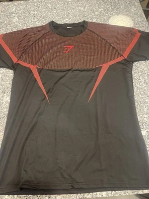 Gymshark Onyx 5.0 Black/Carmine Compression Shirt M,L And XL Available NWT - Image 1 of 4