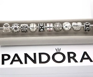 Original Pandora Charms Konvolut 10 Stück, rosa Zirkonia, Silber 925 ALE - Bild 1 von 5