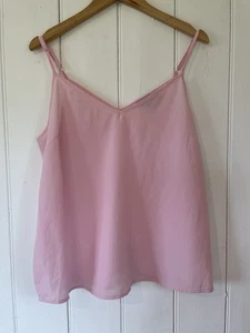Pink lightweight sheer studio camisole top size 16 - Picture 1 of 6