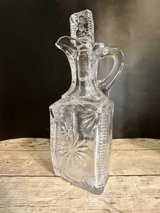 Vintage EAPG Flint Clear Glass Cruet/Decanter - Picture 1 of 5