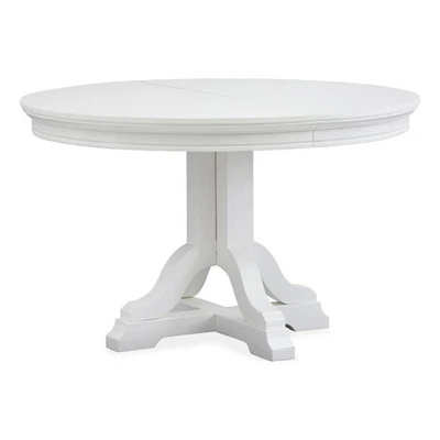 Mesa de comedor redonda extensible blanca Magnussen Home Charleston White Dove 48" Foto 1 de 4