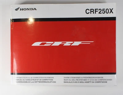 Genuine 2012 Honda CRF250X Owners Manual & Competition Handbook 3RKSC650 - Image 1 of 4