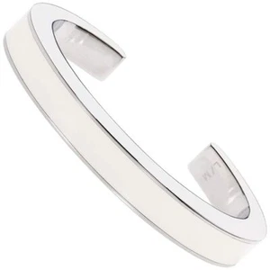 Calvin Klein Jewelry Women's Chain White Glossy Stainless Steel Bracelet - Picture 1 of 2