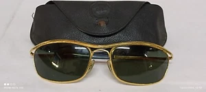 Rare Vintage B&L Ray Ban USA Olympian I DLX 62mm L0255 Gold Frame Sunglasses - Foto 1 di 4