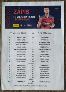 Line-ups Fortuna Liga FC Viktoria Plzen - 1. FK Pribram # Doosan Arena - Picture 1 of 1