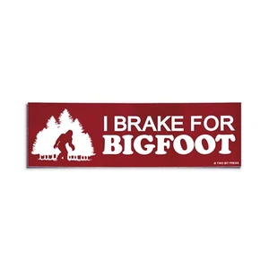 I BRAKE FOR BIGFOOT Bumper Sticker - Funny Vintage Style - Vinyl Decal 80s 90s - Bild 1 von 3