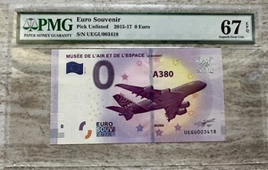 PMG67 EPQ Euro Souvenir 2015 Airbus A380 Paper Note 0 Euro - Picture 1 of 2