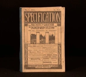 1902 Specification for Architects Surveryor and Engineers Scarce Illustrated - Picture 1 of 7