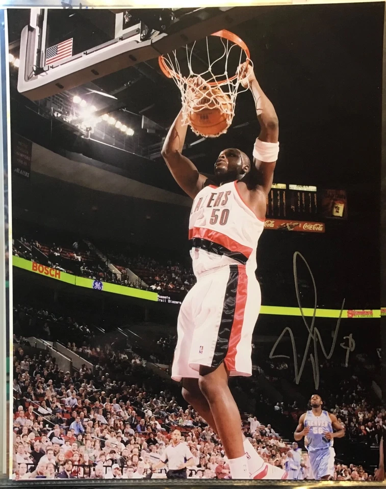 (Trail Blazers) #50 Zach Randolph (Autographed Rookie 8x10 Color Action Photo) ! Foto 1 de 1