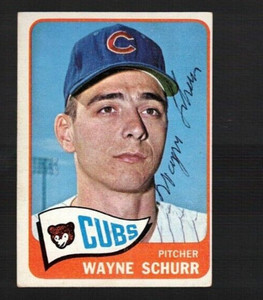 WAYNE SCHURR Autograph 1965 Topps--Chicago Cubs