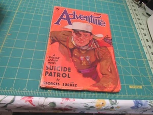 ADVENTURE PULP MAGAZINE 8/34 FOREIGN LEGION NOVEL "SUICIDE PATROL" G. SURDEZ - Picture 1 of 4