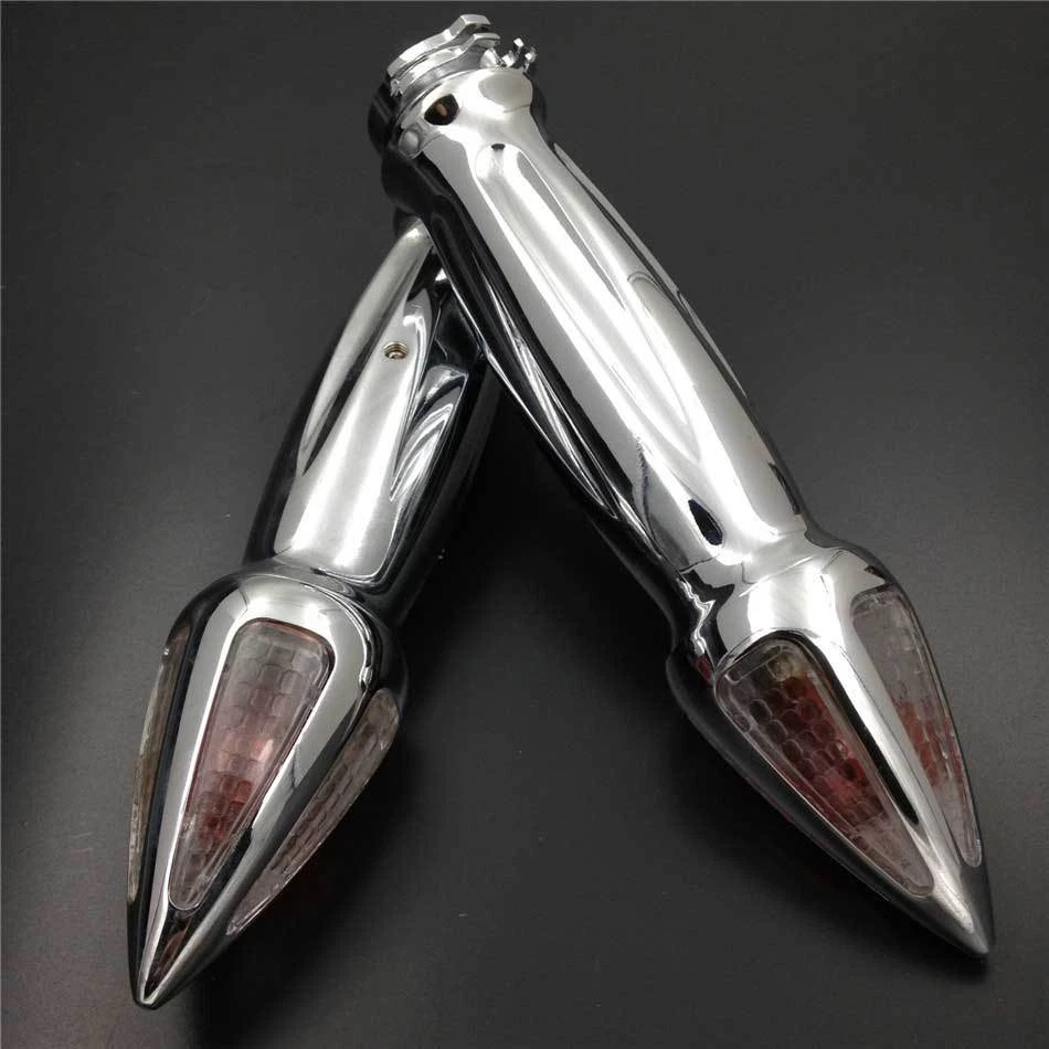 Empuñaduras de manillar cromadas de 7/8" señal de giro para Honda CBR 600 F3 F4i 900 929 954 RR Foto 1 de 4