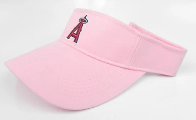 LOS ANGELES ANGELS MLB PINK ADJUSTABLE ANNCO BASEBALL SUMMER VISOR CAP HAT NEW! - Image 1 of 4