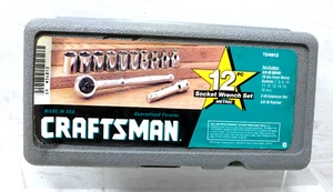 Vintage Craftsman 3/8" Drive 12pc Metric 6pt Socket Set 34813 Made in USA 7-16mm - Bild 1 von 2