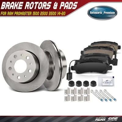 6x Rear Disc Brake Rotors & Brake Pads for Ram ProMaster 1500 2500 3500 14-20 - Image 1 of 4