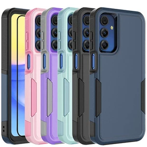 For Samsung Galaxy A15 5G Rugged Durable Cell Phone Case Cover with Glass Screen - Picture 1 of 47