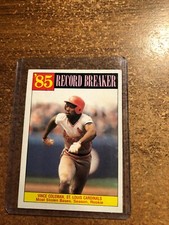 1986 Topps Baseball # 201 Record Breaker Vince Coleman 110 SB's for a Rookie