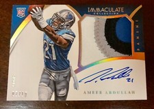 Ameer Abdullah 2015 Immaculate AUTOGRAPH 4COLOR RELIC Rookie RC HUSKERS 7/10