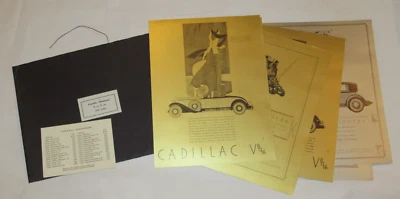 8 1930s CADILLAC CAR POSTER REPRINTS! V-8, 12, 16! FLEETWOOD! La SALLE! ROADSTER - Image 1 of 4