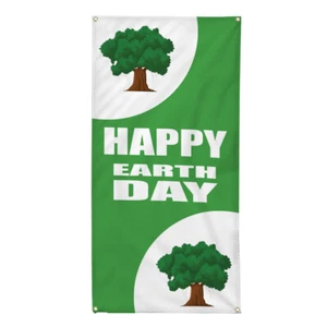 Vertical Vinyl Banner Multiple Sizes Happy Earth Day Lifestyle Outdoor - Picture 1 of 6
