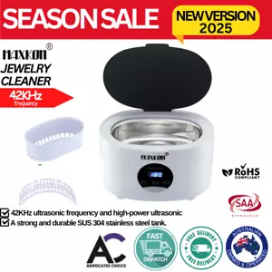 MAXKON 600ML Ultrasonic Cleaner Jewellery Silver Rings Watches Cleaning Machine - Picture 1 of 11