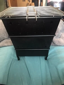 Vintage Qwik-Cook BBQ Brenner Grill Herd quadratisch wie im TV 6E1-494 Zeitung gesehen! - Bild 1 von 6